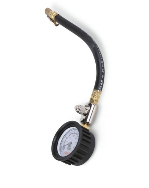Tyre Pressure Tester 0-4 Bars with Shockproof Rubber Gauge and 290mm Hose – Beta Tools 1949M