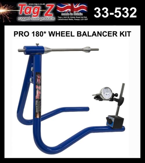 TAG-Z PRO 180* WHEEL BALANCER KIT, BLUE, (FLAT PACKED IN TAG-Z BOX)
