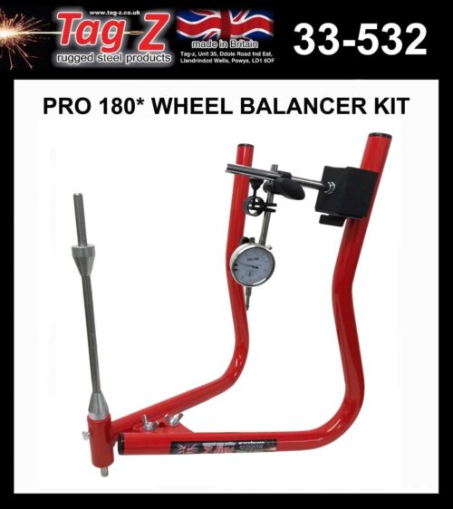TAG-Z PRO 180* WHEEL BALANCER KIT, RED, (FLAT PACKED IN TAG-Z BOX)