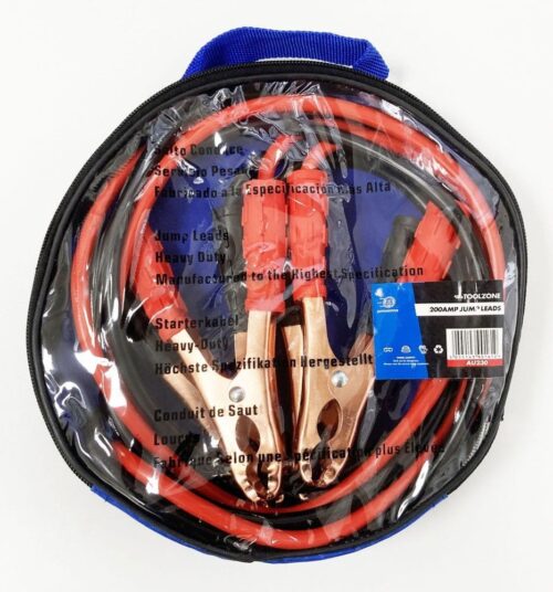 JUMP LEADS 200amp 2.5m – TOOLZONE KDPAU230