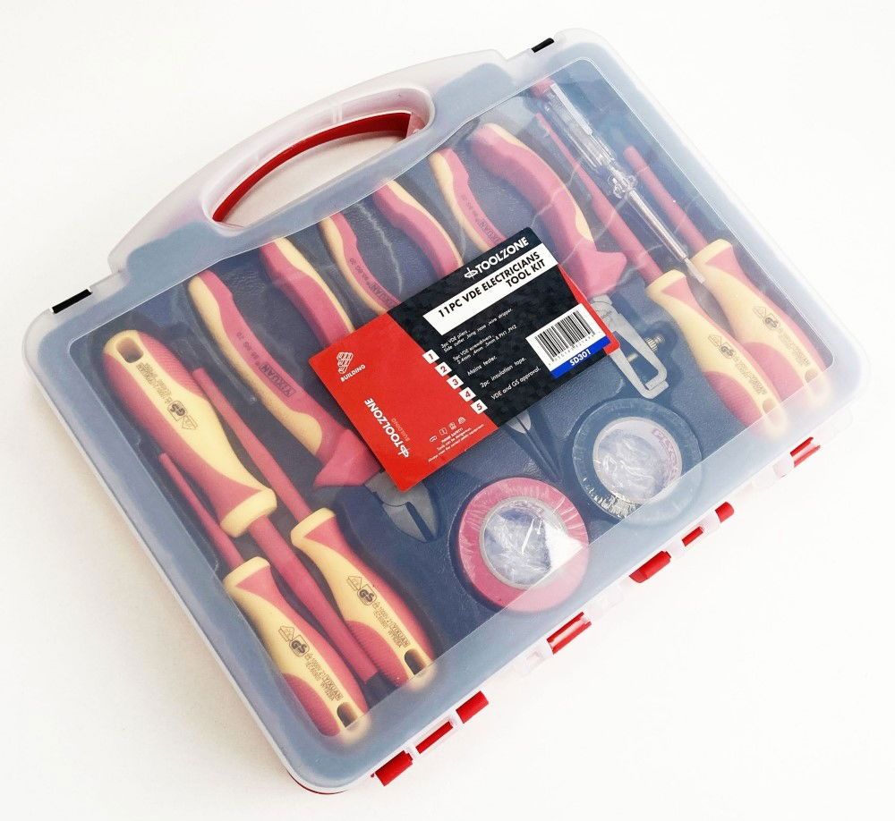 VDE ELECTRICIANS TOOL KIT 11PC - TOOLZONE KDPSD301 - Image 2