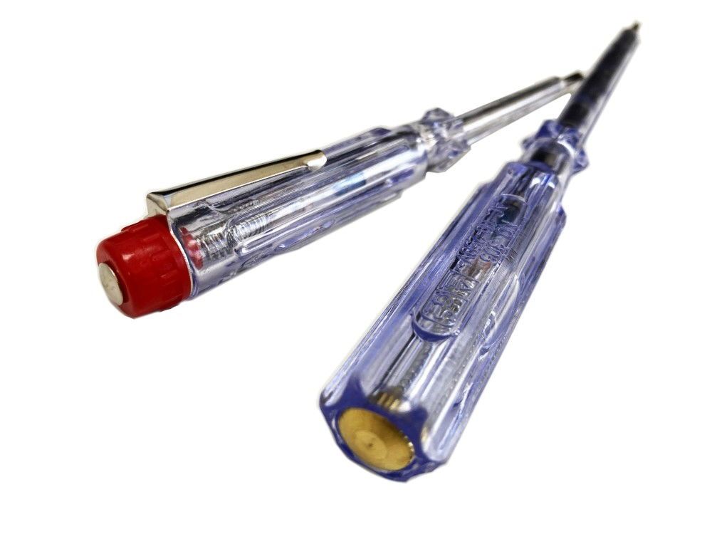 MAINS TESTER SET 2PC 140 x 3mm 190 x 4mm 100-250v - TOOLZONE KDPSD181