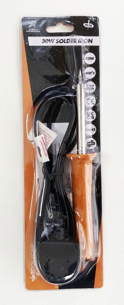 SOLDER IRON 30w 220v SCREWDRIVER TIP UK PLUG – TOOLZONE KDPHB278
