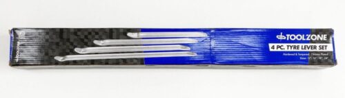 TYRE LEVER SET 4pc 12″ 16″ 18″ 24″ WITH TETRON POUCH – TOOLZONE KDPAU373