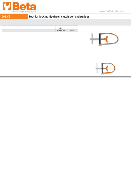 Flywheel Clutch Bell Pulley Locking Tool – Beta Tools 3093/E