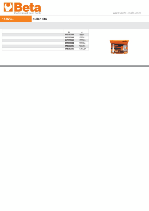 Puller Kits – Beta Tools 1535/C4