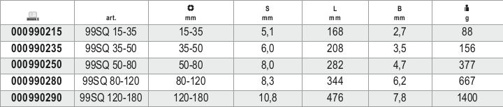 Hook Wrench with Square Noses for Ring Nuts 80mm-120mm - Beta Tools 99SQ 80-120 - Image 3