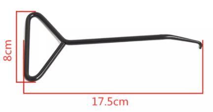 SPRING HOOK D-HANDLE PULLER TOOL 175mm STAINLESS STEEL BLACK PLATED - Image 4