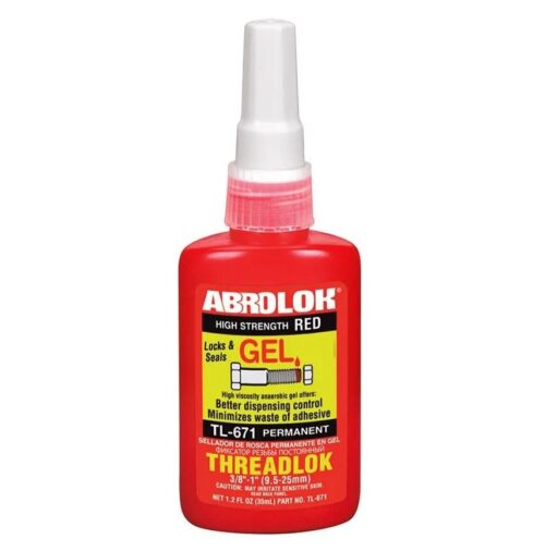 RED THREADLOCK LCOTITE 50ml BOTTLE ABRO TL-571