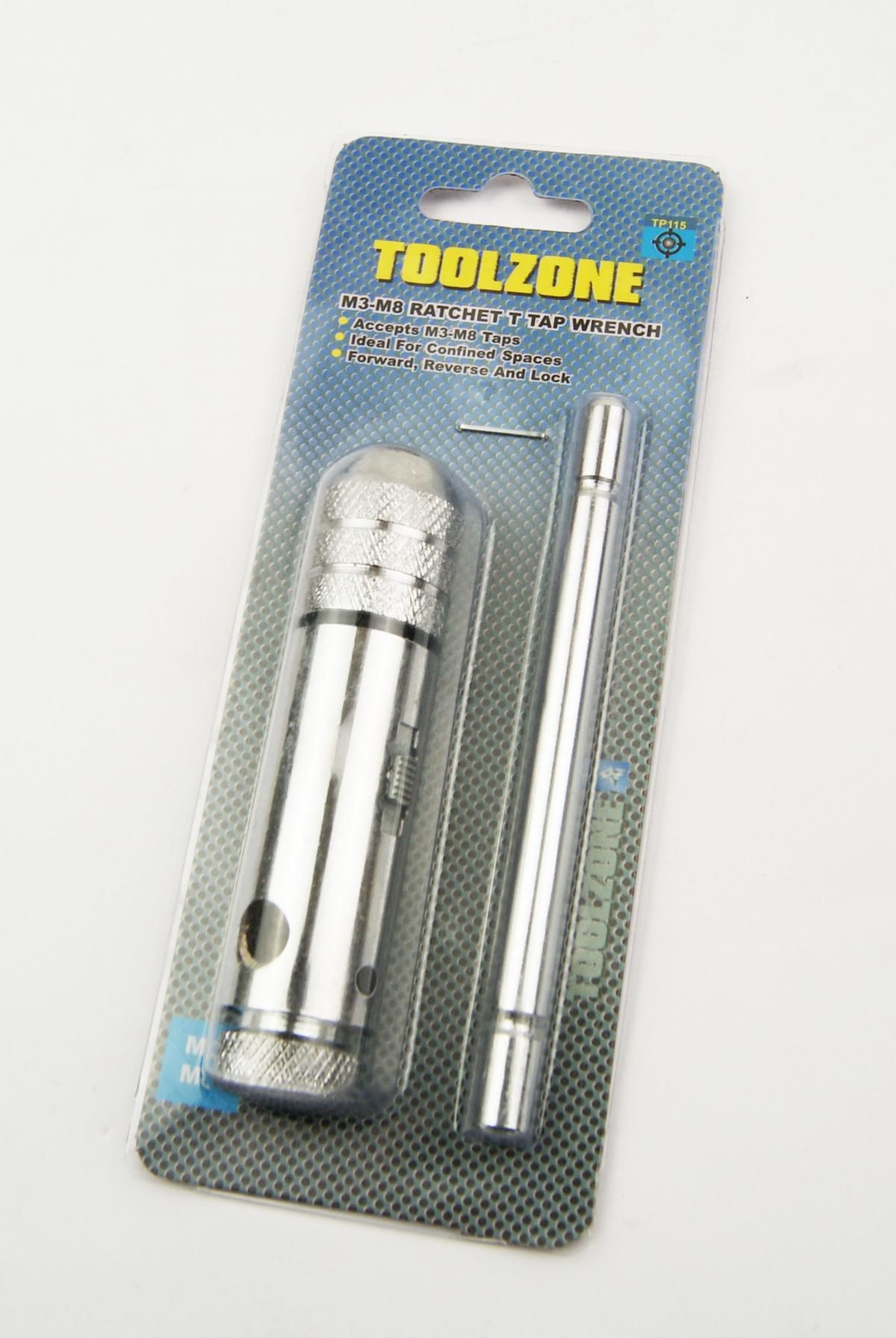 RATCHET T TAP WRENCH M3-M8 - TOOLZONE KDPTP115 - Image 3
