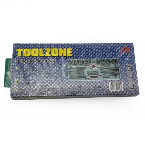 TAP AND DIE SET 20 PIECE CARBON STEEL METRIC M3-M12 – TOOLZONE KDPTP101