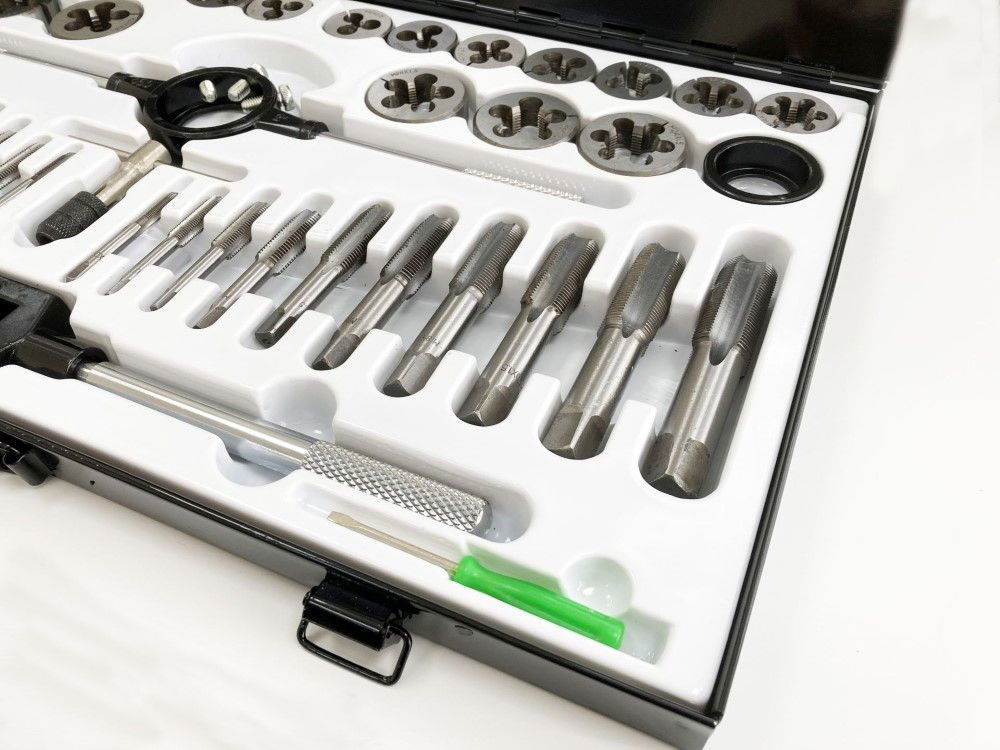 TAP AND DIE SET METRIC 45 PIECE LARGE TUNGSTEN ALLOY STEEL - TOOLZONE KDPTP106 - Image 2