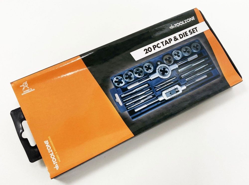 TAP AND DIE SET 20 PIECE CARBON STEEL METRIC M3-M12 - TOOLZONE KDPTP101 - Image 5