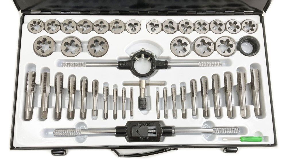 TAP AND DIE SET METRIC 45 PIECE LARGE TUNGSTEN ALLOY STEEL - TOOLZONE KDPTP106 - Image 4