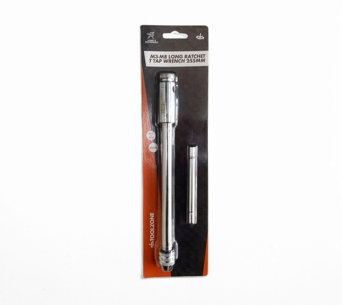 LONG RATCHET TAP WRENCH M3-M8 255mm - TOOLZONE KDPTP127 - Image 5