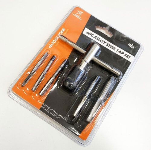 TAP WRENCH SET 6 PIECE WITH METRIC TAPS M6-M12 ALLOY STEEL – TOOLZONE KDPTP108