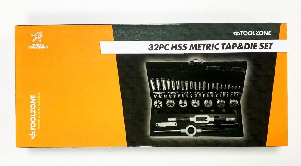 TAP AND DIE SET METRIC 32 PIECE HSS WITH WRENCHES - TOOLZONE KDPTP107 - Image 3
