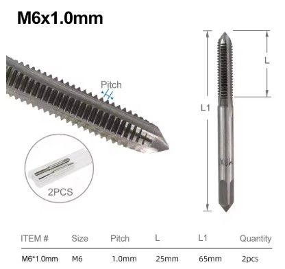 TAP SET-2 M6 THREAD 6 x 1.0MM