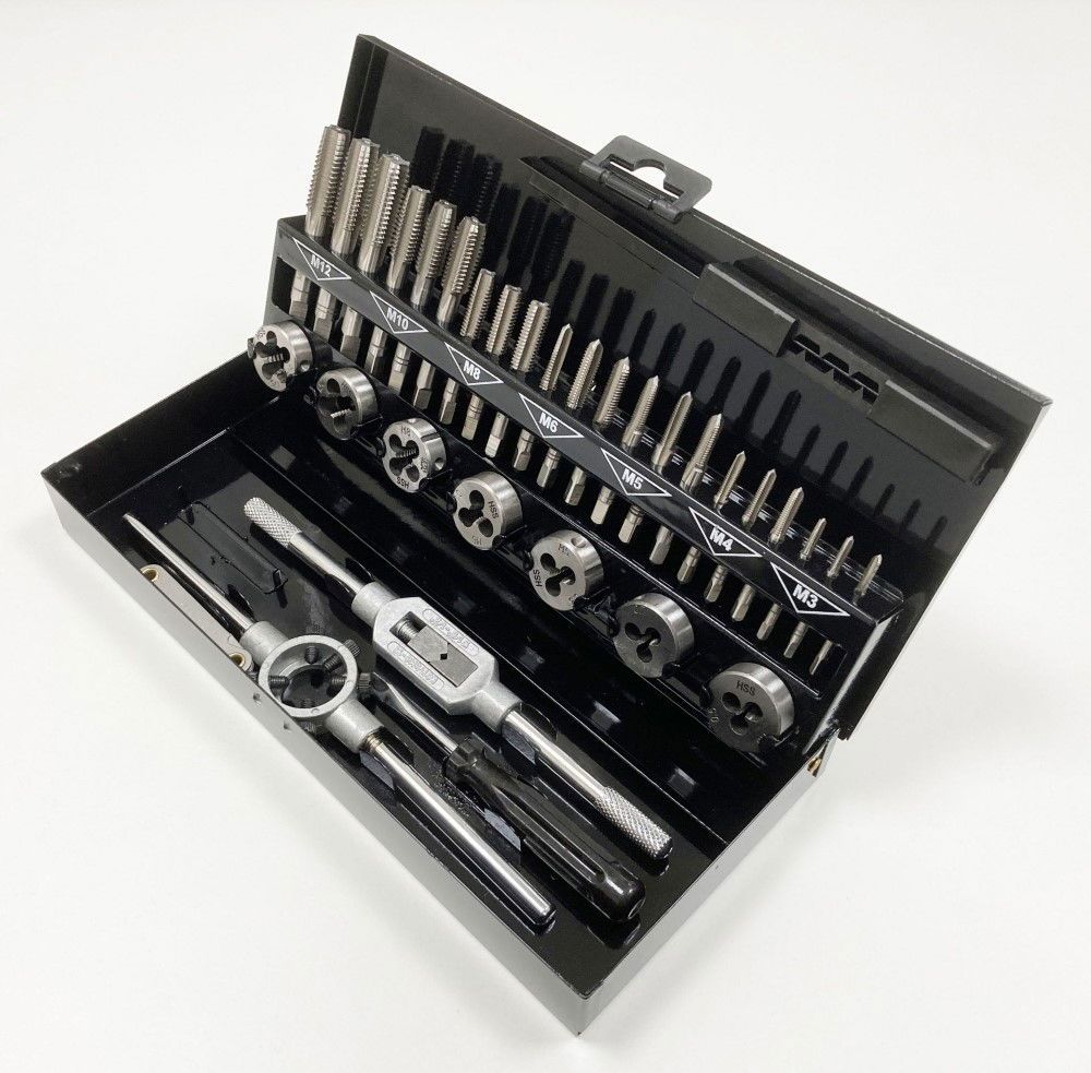 TAP AND DIE SET METRIC 32 PIECE HSS WITH WRENCHES - TOOLZONE KDPTP107 - Image 5