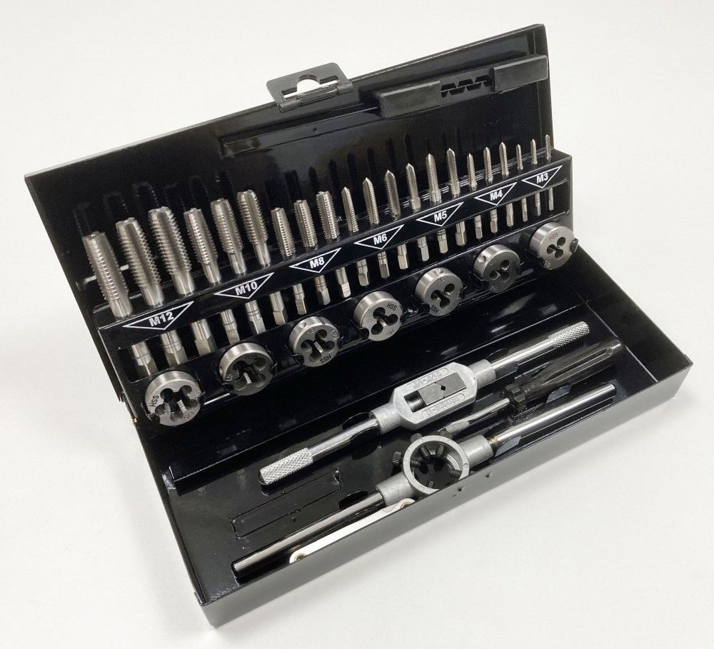 TAP AND DIE SET METRIC 32 PIECE HSS WITH WRENCHES - TOOLZONE KDPTP107 - Image 6