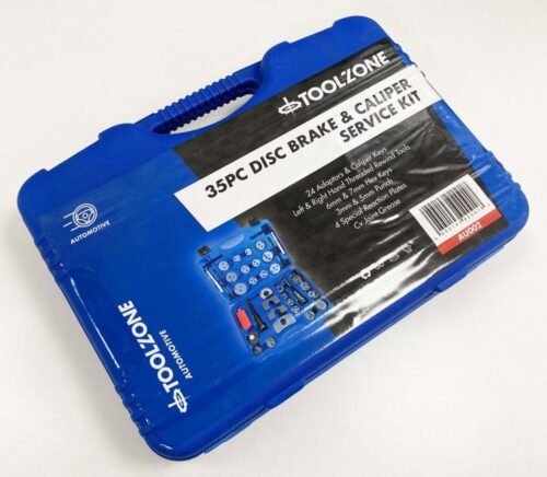 DISC BRAKE AND CALIPER SERVICE KIT 35pc INCLUDES 24 ADAPTORS – TOOLZONE KDPAU002