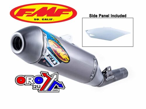 END OF LINE 14-17 CRF250R F4.1 TI NATURAL, + LEFT SIDE PANEL FMF SILENCER, 041527