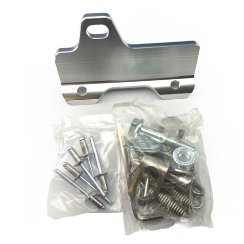 UNIVERSAL 4-STROKE EXHAUST MUFFLER 51mm ID BORE ALUMINIUM BLUE CARBON CAP