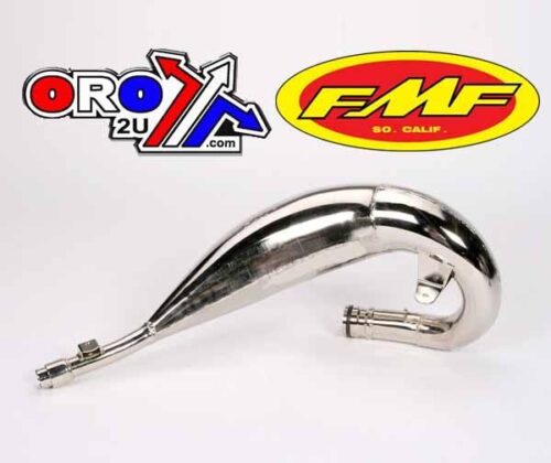 97-00 RM125 FATTY FRONT PIPE, FMF 020107 EXHAUST NICKEL