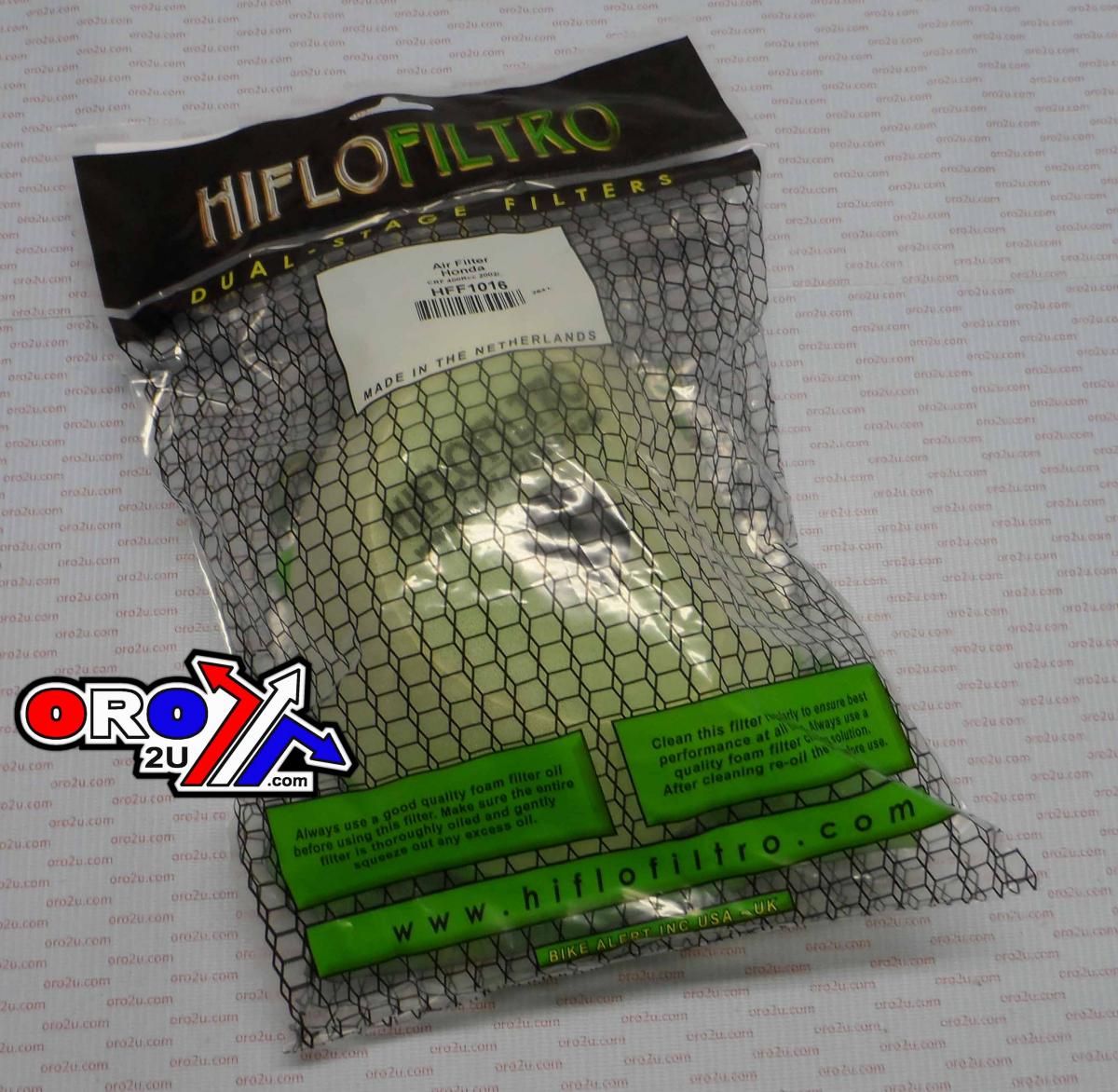 AIR FILTER 2002 CRF450 HONDA, HIFLO HFF1016 HONDA MX - Image 2