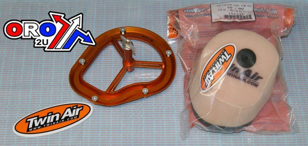 AIR FILTER KIT 04-05 KXF250, TWINAIR 151118C COMPLETE