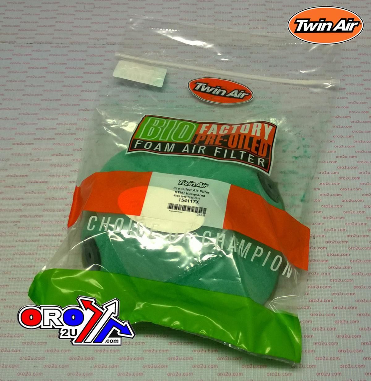 AIR FILTER PRE OILED, 18-25 GASGAS/KTM/HUSQVARNA 85, TWIN AIR 154117X - Image 2