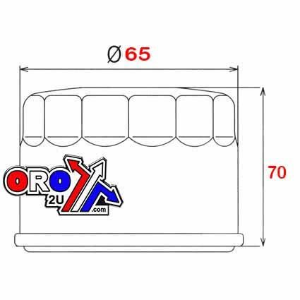 OIL FILTER BRONCO (HF128), KAWASAKI MULE 600/610 ALL, AT-07183 49065-7010