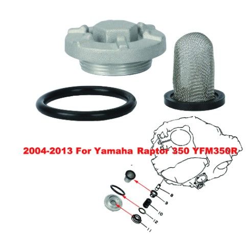 OIL DRAIN PLUG STRAINER O-RING YAMAHA BIG BEAR 400 WARRIOR WOLVERINE RAPTOR YFM350