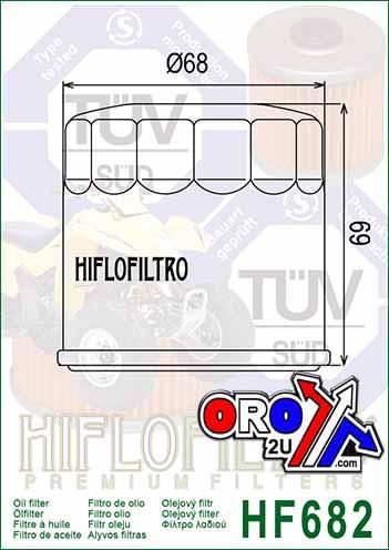 OIL FILTER HIFLO HF682 CF Moto ATV CF118 500cc CF500 – 3 CF500 – 5 / 5A Hyosung 2008-11 TE450 (ATV)