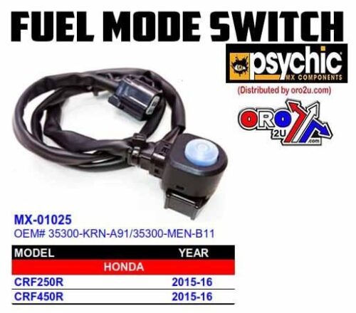 FUEL MODE CRF250/450 15-16, SWITCH PSYCHIC MX-01025 HONDA, 35300-MEN-B11, 15 – 17 CRF250R 15 – 16, CRF450R