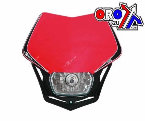 V-FACE HEADLIGHT HQ RD/BK, RTECH R-MASKRQNR008