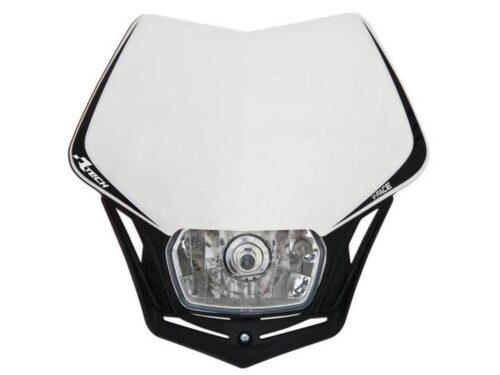 V-FACE HEADLIGHT WHITE/BK, RTECH R-MASKBNNR008