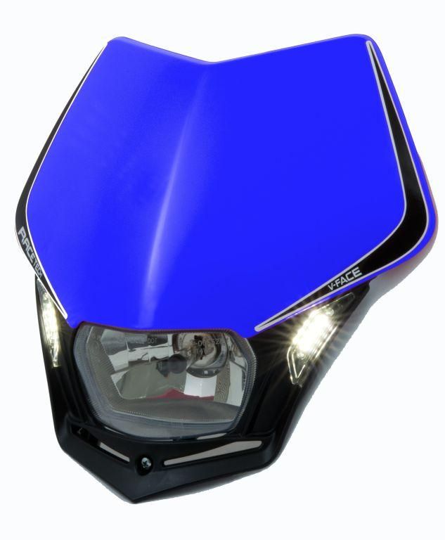 V-FACE LED HEADLIGHT, RTECH R-MASKBLNR009, YZBLUE/BK