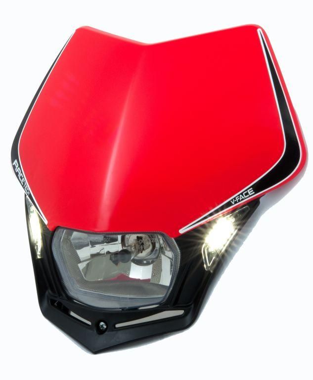 V-FACE LED HEADLIGHT, RTECH R-MASKRSNR009, CRF RED