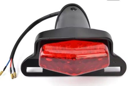 LUCAS STYLE CLASSIC VINTAGE MOTORCYCLE LED TAILLIGHT TRIUMPH BRITISH CAFE RACER BLACK