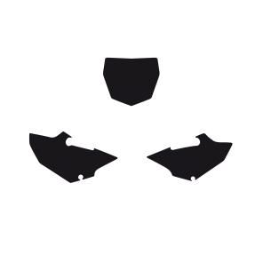 YAMAHA YZ125/250 2022 PRE CUTS, BLACKBIRD 3231/20 BLACK, NUMBER BOARD BACKGROUNDS