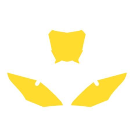 GASGAS 2-STROKE EC 2021-2022 PRE CUTS, BLACKBIRD 3911/40 YELLOW, NUMBER BOARD BACKGROUNDS