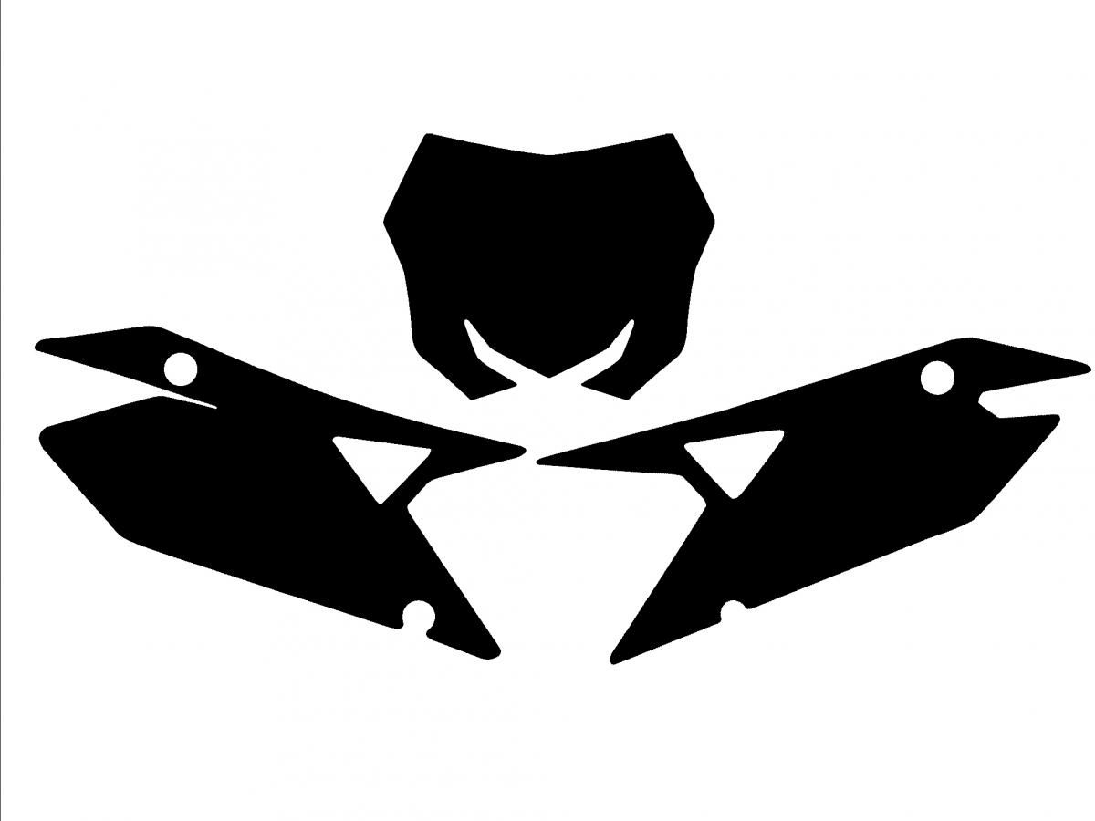 RMZ 450/250 SUZUKI PRE CUT, BLACKBIRD 3320/20 BLACK, NUMBER BOARD BACKGROUNDS - Image 2