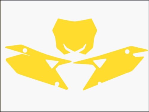 RMZ 450/250 SUZUKI PRE CUT, BLACKBIRD 3320/40 YELLOW, NUMBER BOARD BACKGROUNDS