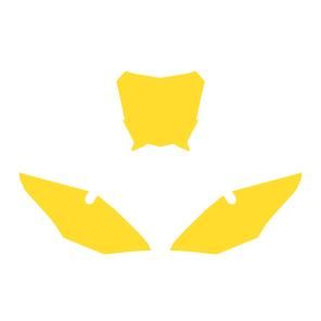 FANTIC XE 2021-2024 PRE CUTS, BLACKBIRD 3F01/40 YELLOW, NUMBER BOARD BACKGROUNDS