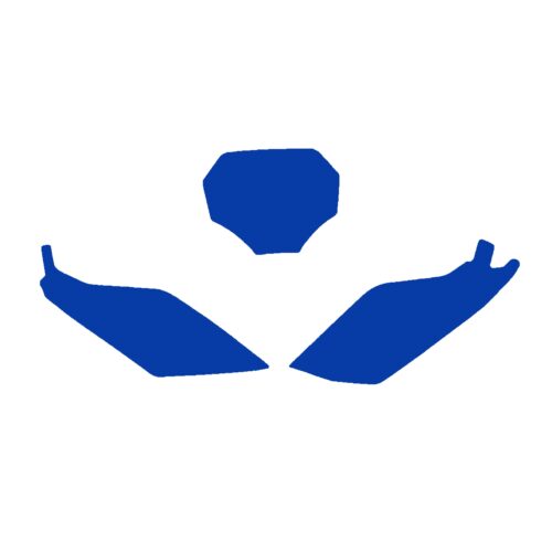 YZ450F 2023 YAMAHA PRE CUT, BLACKBIRD 3233/70 BLUE, NUMBER BOARD BACKGROUNDS