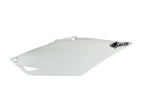 END OF LINE 14-17 CRF250/450 LEFT S/PANEL, WHITE 014806 FMF MADE BY UFO