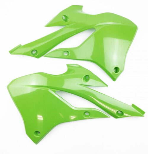 RADIATOR SCOOPS KX85/112 2022-25 OEM GREEN, RTECH R-CVKX0VE0022