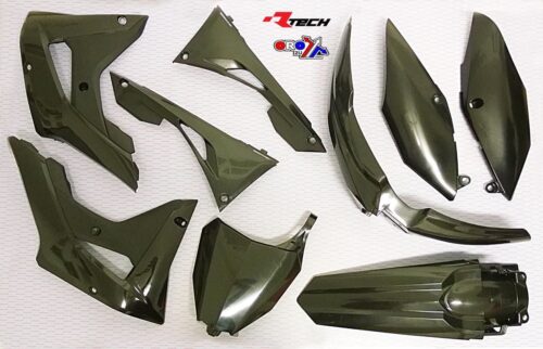 PLASTIC KIT/6 BLACK 17-18 CRF450RX, RTECH R-KITCRF-NR0-600, BLACK