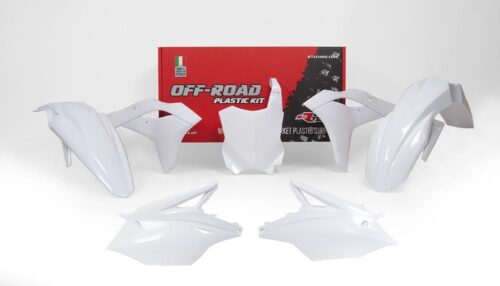 PLASTIC KIT/5 17-19 KX250F, WHITE RTECH R-KITKXF-BN0-519